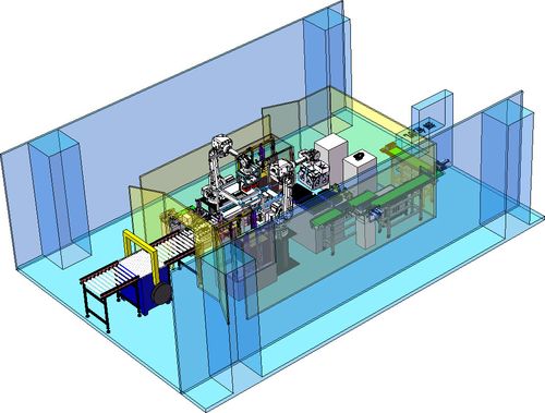 机器人协作装箱工作站非标自动化设备3d机械设计素材